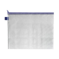 View more details about BDS 360 x 275mm Blue Mesh Zip Bag (Pack of 5)