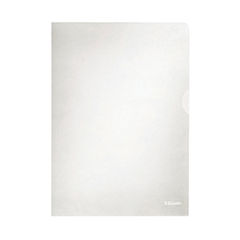View more details about Esselte Embossed Folders A4 Clear (Pack of 100)
