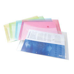 View more details about Rapesco Assorted Pastel Foolscap Popper Wallets (Pack of 5)