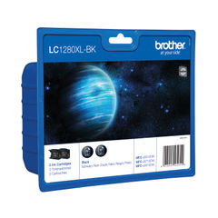 View more details about Brother LC-1280XL High Yield Black Inkjet Cartridge - (Pack of 2)