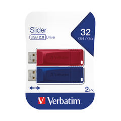 View more details about Verbatim Slider USB 2.0 32GB Drive Multipack