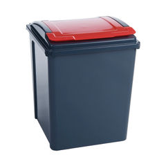 View more details about VFM 50L Red Recycling Bin With Lid