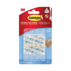 View more details about 3M Command Mini Clear Hooks With Clear Strips