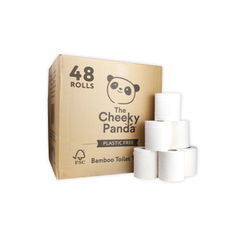 View more details about Cheeky Panda 3-Ply Toilet Tissue 200 Sheets (Pack of 48)