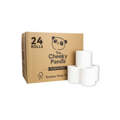 View more details about Cheeky Panda 3-Ply Toilet Tissue 200 sheets (Pack of 24)