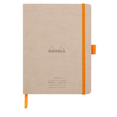 View more details about Clairefontaine Rhodiarama Italian Leatherette Meeting Book A5+ Beige