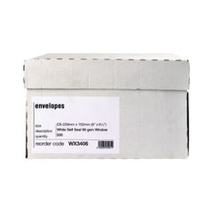 View more details about C5 White Self Seal 90gsm Window Envelopes (Pack of 500)