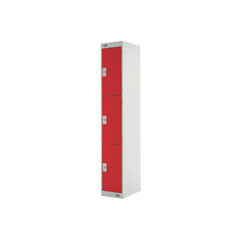 View more details about Three Compartment D300mm Red Locker