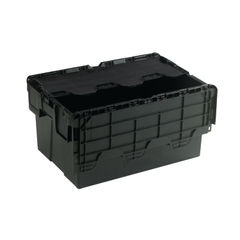 View more details about Black 54L Attached Lid Container