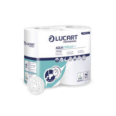 View more details about Lucart Aquastream 4 Conventional Toilet Rolls (Pack of 56)