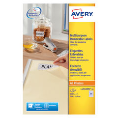 View more details about Avery 35.6 x 16.9mm Multipurpose Removable Labels (Pack of 2000)