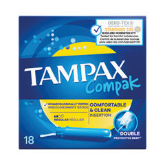 View more details about Tampax Compact Regular Applicator Tampons Box (6 Boxes of 18)