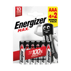 View more details about Energizer Max AAA Battery (4+2) (Pack of 6)
