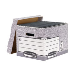 View more details about Bankers Box Grey Standard Storage Boxes (Pack of 10)