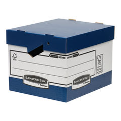View more details about Bankers Box Blue/White Heavy Duty Ergo Box (Pack of 10)