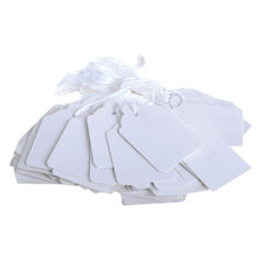 View more details about White 48 x 30mm Strung Tickets (Pack of 1000)