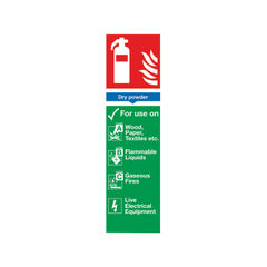 View more details about Fire Extinguisher Dry Powder 300 x 100mm PVC Safety Sign - F101/R