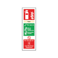 View more details about Fire Extinguisher Foam 300 x 100mm Self-Adhesive Safety Sign