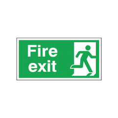 View more details about Fire Exit 150 x 300mm Self-Adhesive Running Man Right Safety Sign