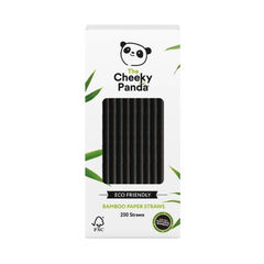 View more details about Cheeky Panda Bamboo Paper Straw Black (Pack of 250)