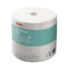 View more details about Staples Wiping Paper 2-Ply 500 Sheets 234mm Embossed White