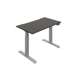 View more details about Okoform Dual Motor Sit/Stand Heated Desk 1600x800x645-1305mm Black/Silver