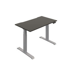 View more details about Okoform Dual Motor Sit/Stand Heated Desk 1800x800x645-1305mm Black/Silver