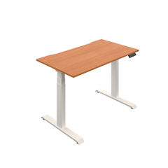 View more details about Okoform Dual Motor Sit/Stand Heated Desk 1400x800x645-1305mm Beech/White