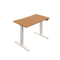 View more details about Okoform Dual Motor Sit/Stand Heated Desk 1800x800x645-1305mm Nova Oak/White