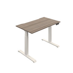 View more details about Okoform Dual Motor Sit/Stand Heated Desk 1400x800x645-1305mm Grey Oak/White