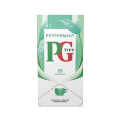 View more details about PG Tips Peppermint Envelope Tea Bags (Pack of 25)