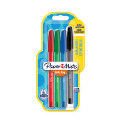 View more details about Paper Mate Inkjoy Assorted 100 Capped Ballpoint Pens (Pack of 4)