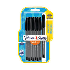 View more details about Paper Mate Inkjoy 100 Capped Ballpoint Pens Medium Black (Pack of 8)
