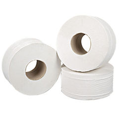 View more details about 2Work 2-Ply Mini Jumbo Toilet Roll White (Pack of 12)