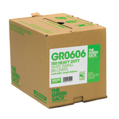 View more details about The Green Sack White Swing Bin Liners (Pack of 200)