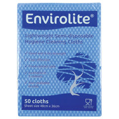 View more details about Envirolite Blue Lightweight All Purpose Cloths (Pack of 50)