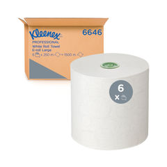 View more details about Kleenex 1-Ply Hand Towels Rolled E-Roll Large White (Pack of 6)