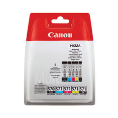 View more details about Canon PGI-570/CLI-571 Inkjet Cartridges Multipack PGBK/C/M/Y/K