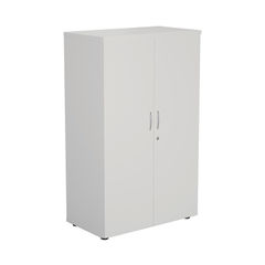 View more details about First 1600mm White Wooden Storage Cupboard WDS1645CPWH