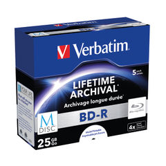 View more details about Verbatim M-Disc Blu-ray BD-R 25 GB (Pack of 5)