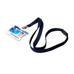 View more details about Durable 15mm Midnight Blue Textile Lanyard (Pack of 10)