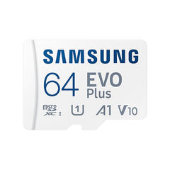 View more details about Samsung EVO Plus Memory Card MicroSDXC UHS-I Class 10 64GB White