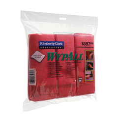View more details about Wypall Red Microfibre Cloths (Pack of 6)