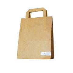 View more details about Brown Paper Takeaway Bags W110 x D220 x H255mm (Pack of 250)