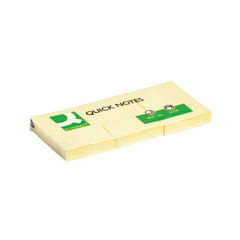 View more details about Q-Connect Quick Notes 38x51mm Yellow (Pack of 12)