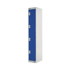 View more details about Four Compartment D300mm Blue Locker