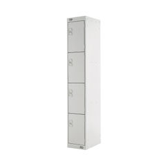 View more details about Four Compartment D300mm Light Grey Locker