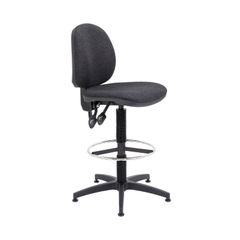 View more details about Arista Black Fixed Foot Rest Draughtsman Chair
