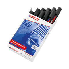 View more details about edding 330 Black Permanent Chisel Tip Markers (Pack of 10)