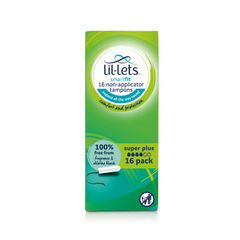 View more details about Lil-Lets Non-Applicator Tampons Super Plus x16 (Pack of 6)